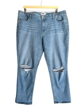 PAIGE Brigitte Ratatuoille Destructed Boyfriend Jeans Plus Curvy Size 34